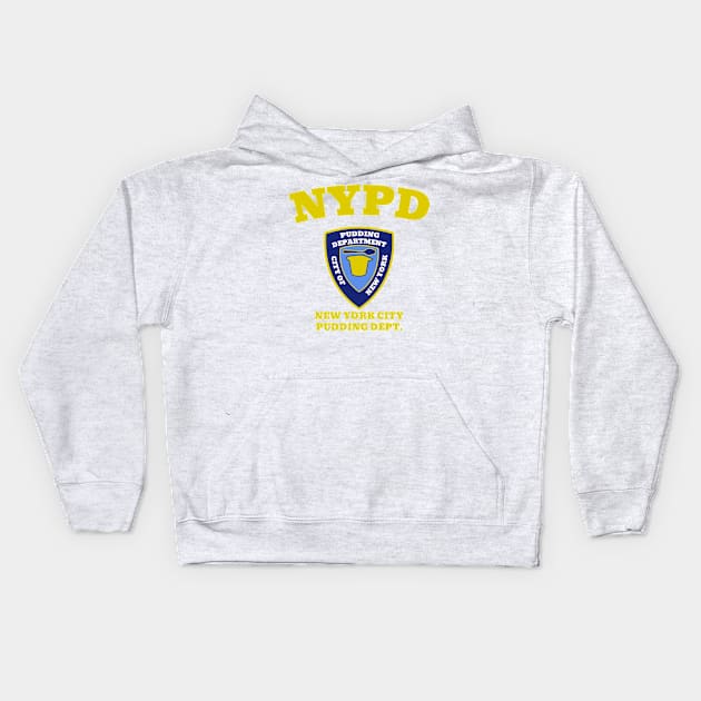 New York City pudding department parody meme funny Kids Hoodie by Captain-Jackson